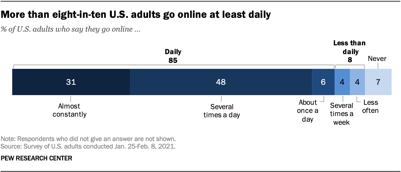 US-Erwachsene Online-Nutzung